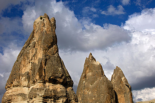 顶峰,石头,烟囱,国家公园,卡帕多西亚,省,中安那托利亚,区域,土耳其,亚洲