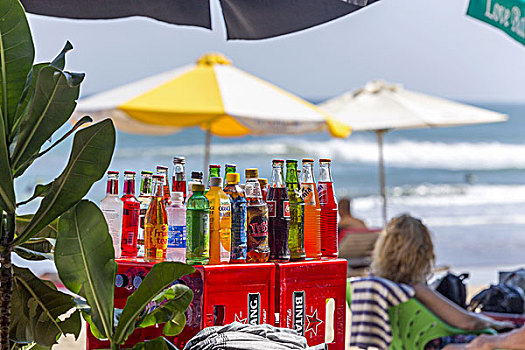 饮料,售出,海滩,库塔,巴厘岛,印度尼西亚