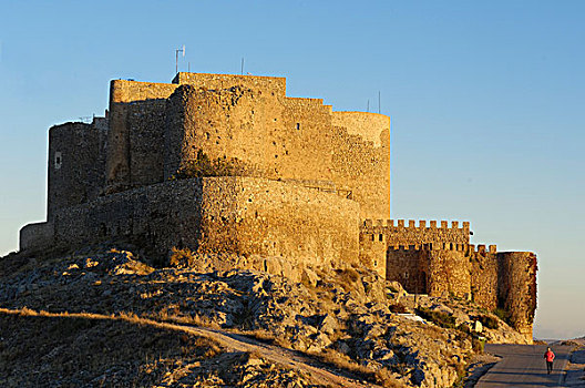 西班牙绅士,城堡,12世纪,康斯艾格拉,托莱多,路线,堂吉诃德,西班牙,欧洲