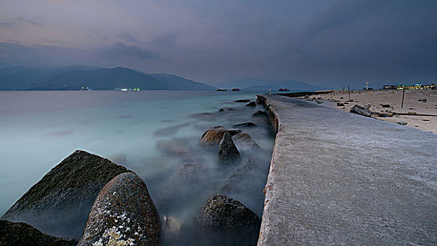 海南分界洲岛日落海滩