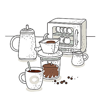 炊具,咖啡杯