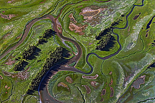 河,克拉克湖,国家公园,阿拉斯加
