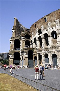 游客,角斗场,罗马圆形大剧场,罗马,意大利,欧洲