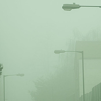 街道,灯,重,白天,时间,雾,伦敦,英格兰