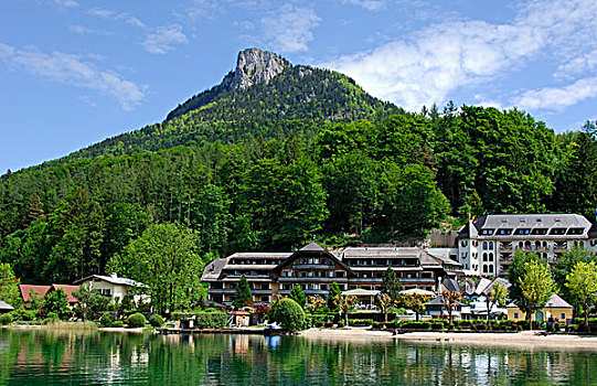 山,高处,看,靠近,萨尔茨堡,萨尔茨卡莫古特,奥地利,欧洲