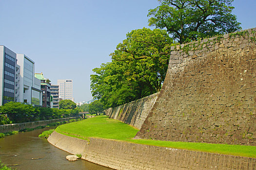 长,栅栏,熊本,城堡,日本