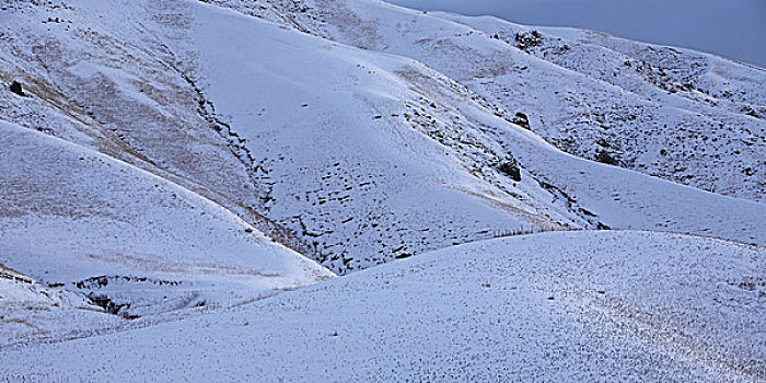 新疆伊犁赛里木湖果子沟冬日雪景