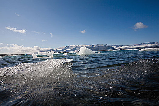 冰,融化,杰古沙龙湖,结冰,泻湖,冰岛