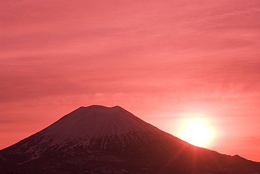 山,日出