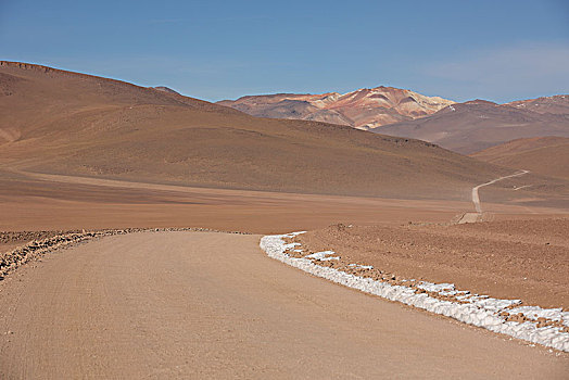 道路,风,高,荒芜,高原,玻利维亚