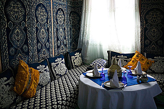 摩洛哥,餐馆,室内