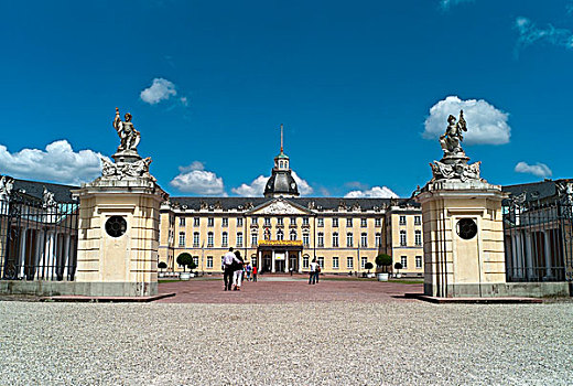 卡尔斯鲁厄,宫殿,巴登,博物馆,巴登符腾堡,德国,欧洲