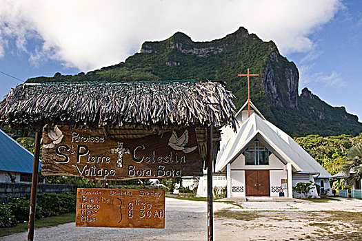 法属玻利尼西亚,波拉波拉岛,教堂