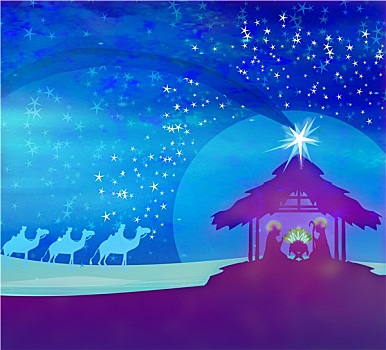 圣经,场景,出生,耶稣,伯利恒