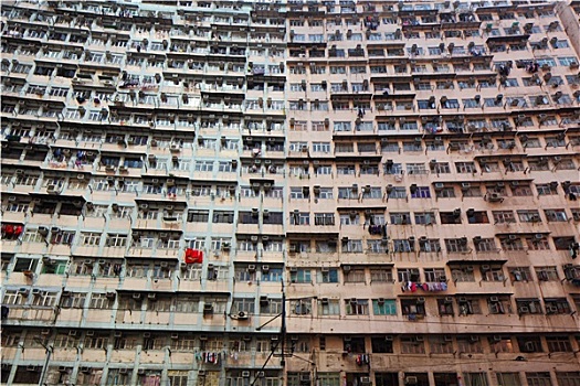 老,公寓,香港