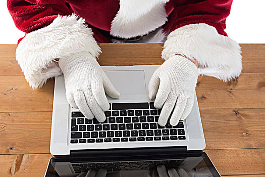 圣诞老人,文字,笔记本电脑