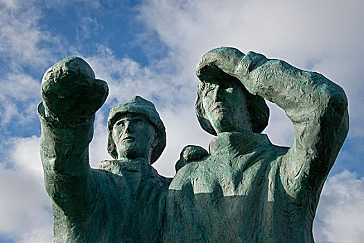 纪念建筑,周年纪念,港口,雷克雅未克,冰岛,欧洲