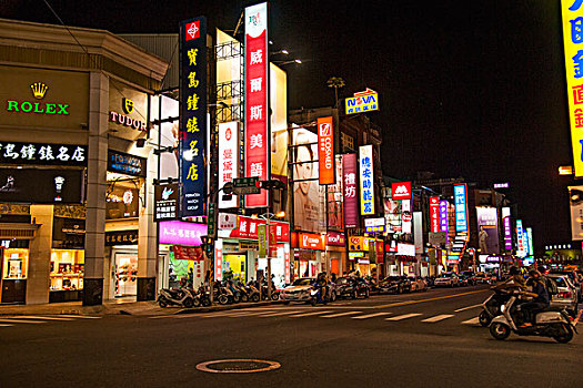 台湾嘉义市中山路商铺