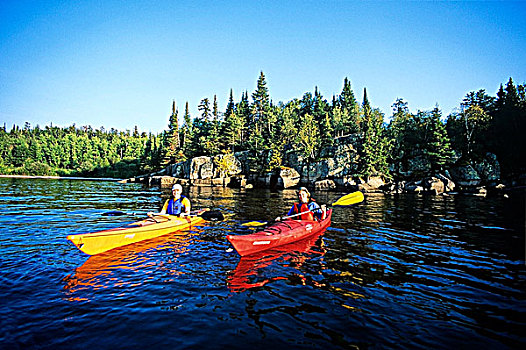 漂流,湖,怀特雪尔省立公园,曼尼托巴,加拿大