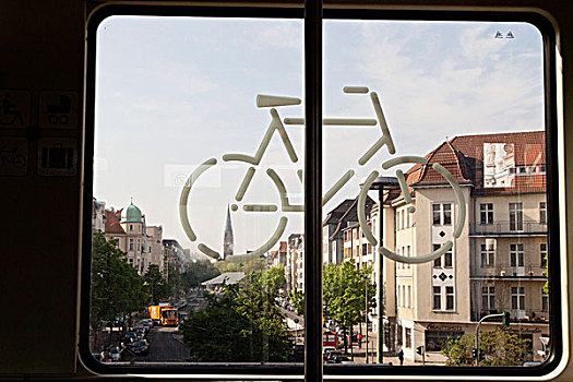 自行车,象征,窗户,地铁,柏林,德国