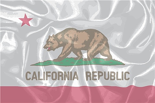 丝绸,旗帜,加利福尼亚