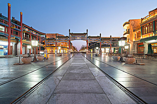 北京前门大街夜景