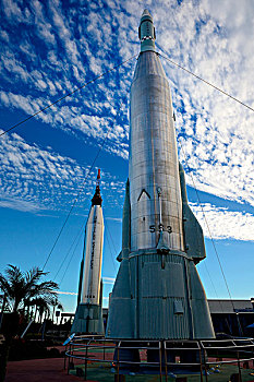 美国,佛罗里达,卡纳维拉尔角,肯尼迪航天中心,火箭,展示,花园,大幅,尺寸