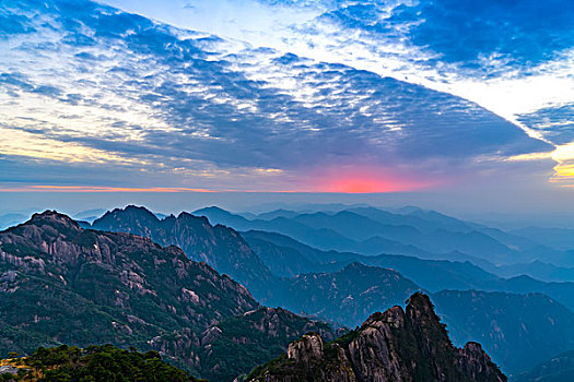 漂亮,风景,黄山,中国