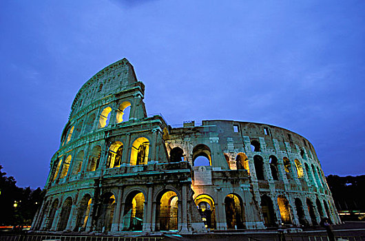 欧洲,意大利,罗马,晚间,罗马圆形大剧场,罗马角斗场