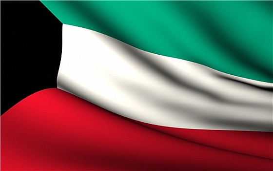 飞,旗帜,科威特,国家,收集