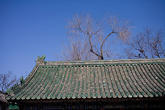 北京白云观建筑屋顶