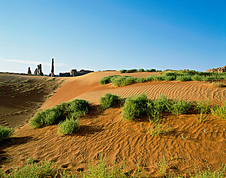 岩石构造,风景,图腾柱,纪念碑谷,亚利桑那,美国