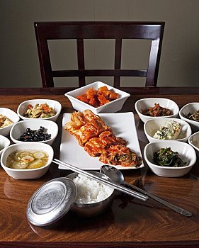 朝鲜泡菜,配餐,餐馆,韩国