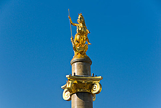雕塑,圣乔治,自由,广场,乔治亚