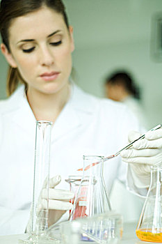 女性,科学家,工作,实验室