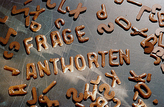 巧克力饼干,字母,德国