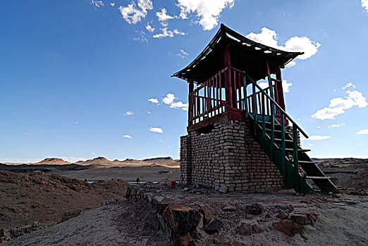 塔,遗址,河,蒙古,亚洲