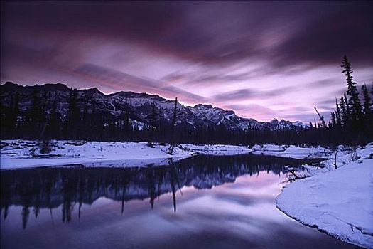 黎明,碧玉国家公园,艾伯塔省,加拿大