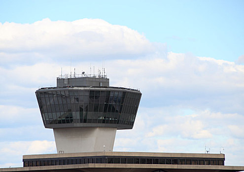 机场,控制塔,云,蓝天