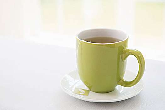 茶杯,绿色,大杯,碟,棚拍