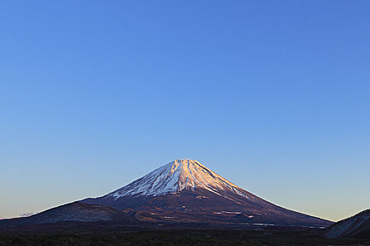 山,富士山,日落