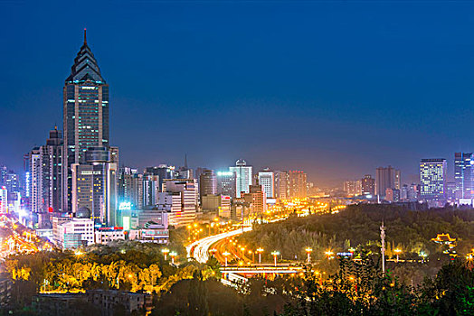 乌鲁木齐城市风光夜景