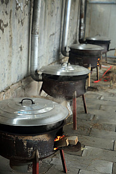 山东省日照市,农家饭成了,香饽饽,乡村美食柴火炒鸡,拉锅贴