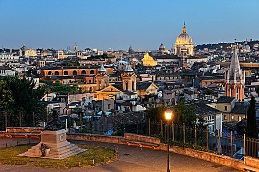 罗马城,天际线,历史,建筑,山,平台,意大利