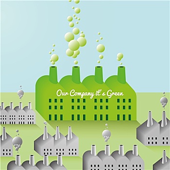绿色,公司,工厂,抽象,背景