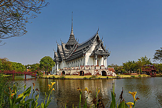 泰国,古老,公园,宫殿,大城府
