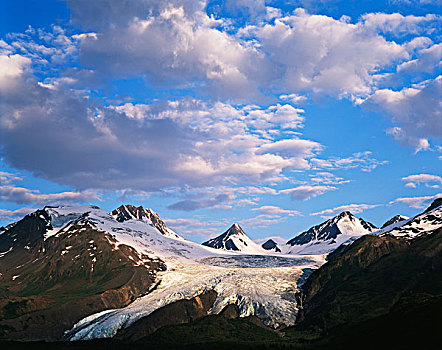 美国,阿拉斯加,楚加奇山,靠近,瓦尔德斯半岛,大幅,尺寸