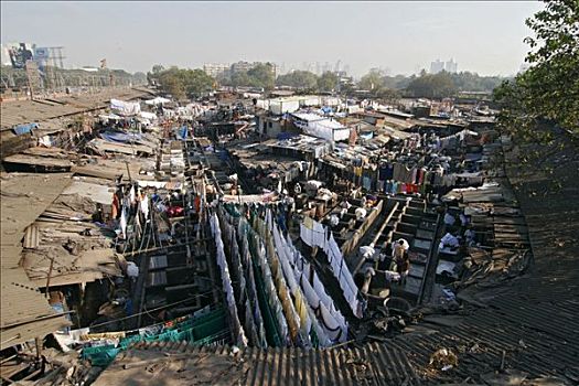 洗衣服,孟买,印度,南亚