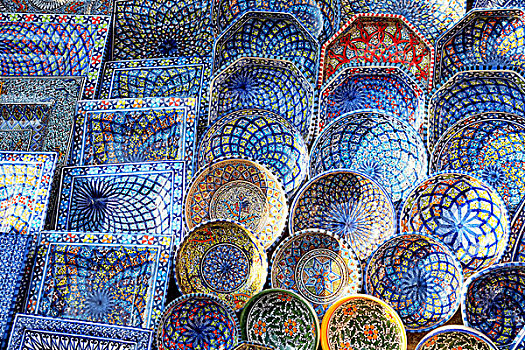 多彩,陶器,突尼斯,市场