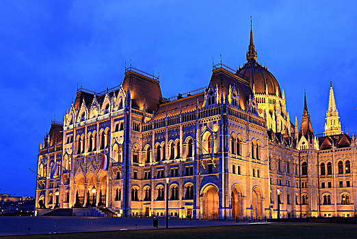 光亮,国会大厦,黄昏,布达佩斯,匈牙利,欧洲